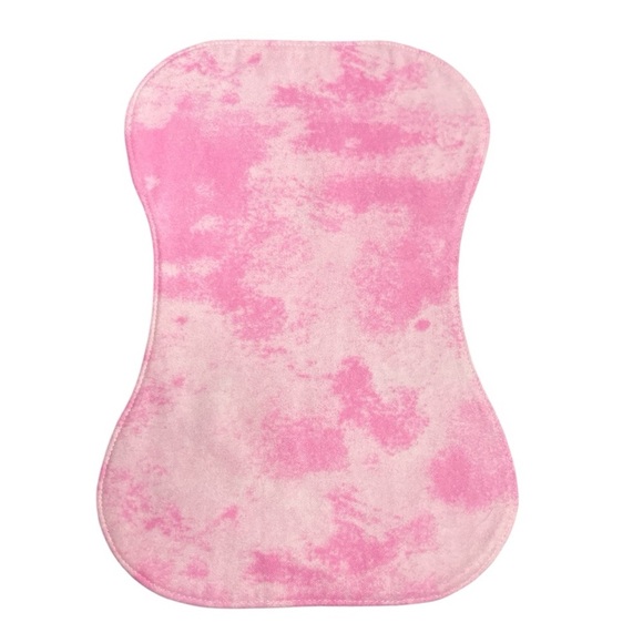 Hand Crafted Flannel Burp Cloth Contoured Padded Fabric Quilted Reversible - Picture 3 of 9